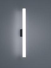 60cm Helestra LOOM LED Wandleuchte & Spiegeleuchte in mattem Schwarz & Transparent satiniert